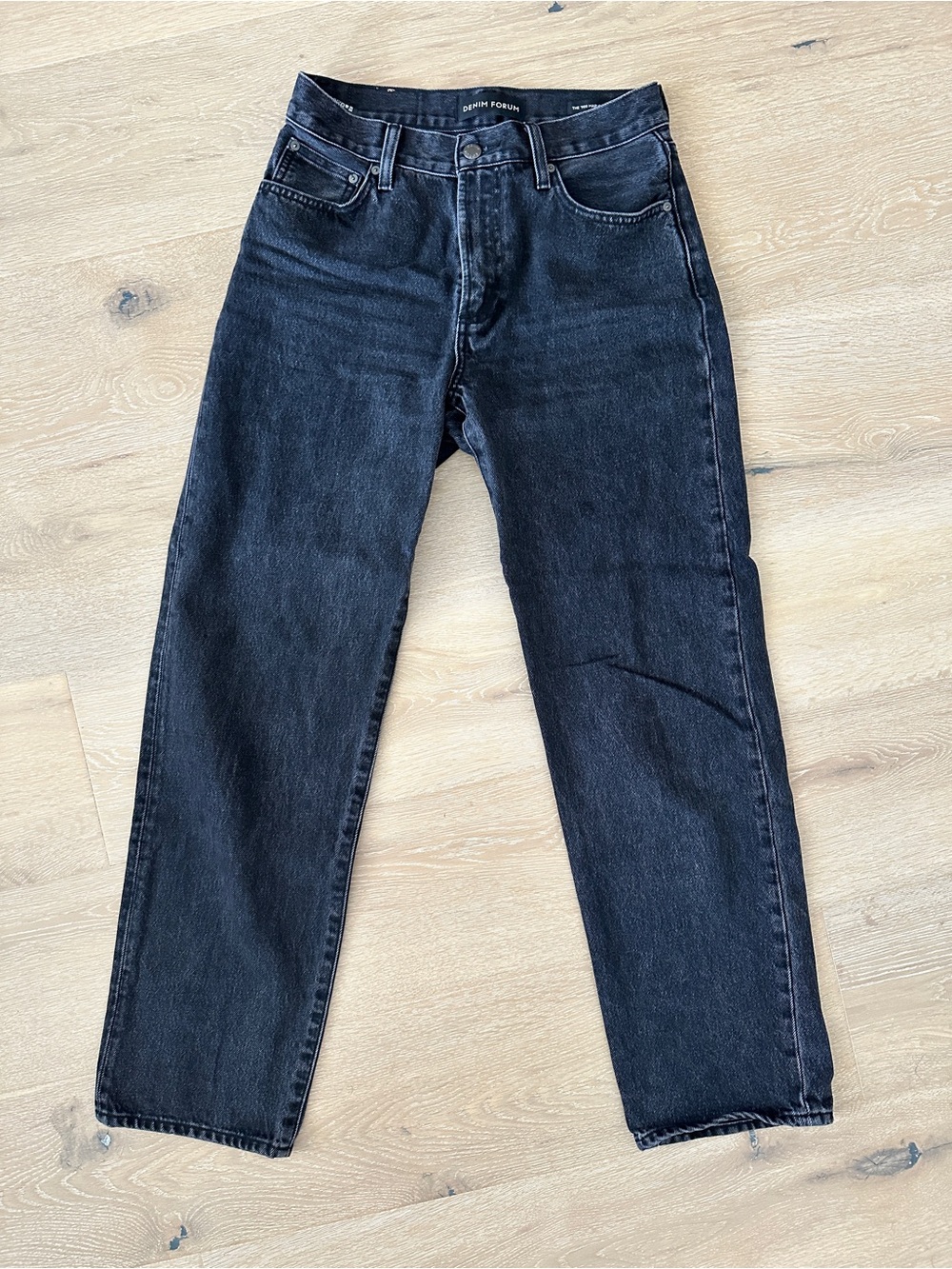 Denim Forum Black Straight-Leg Women’s Jeans - 90’s Marlo Hi-Rise Baggy